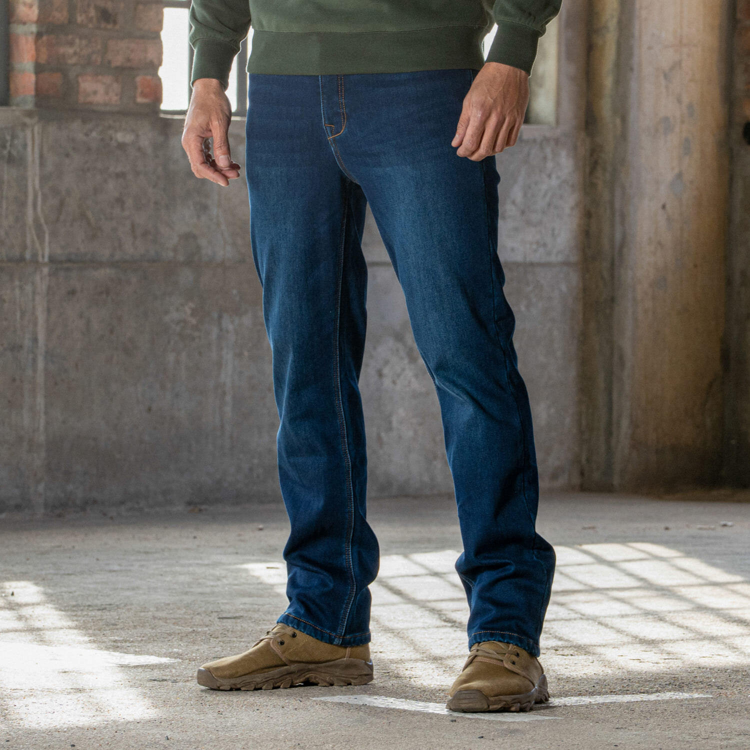 BAERSKIN FLEECE-LINED STRAIGHT LEG JEANS